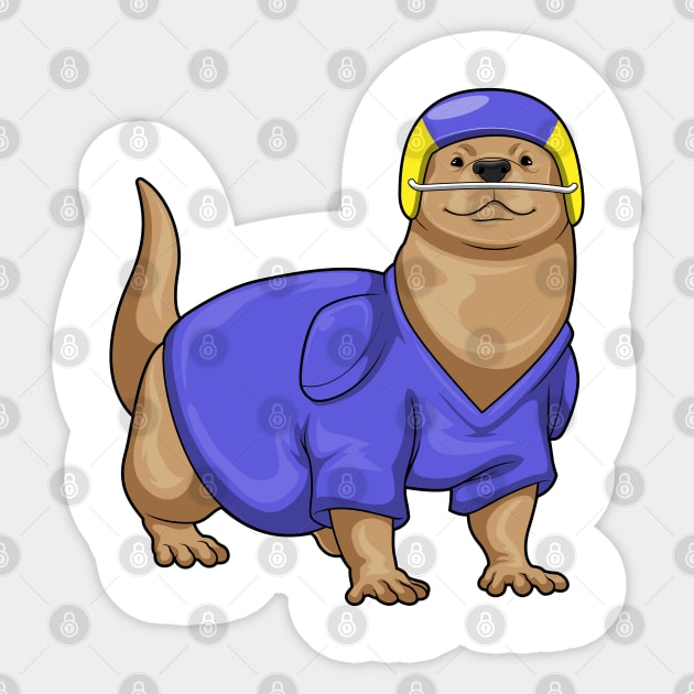 Otter American Football Sticker by Markus Schnabel